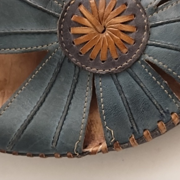 Pikolinos Naturally good 2 tone Blue & Tan Leather Mary Jane - Picture 9 of 14